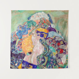 Gustav Klimt - Baby / Cradle Fleece Tapestry