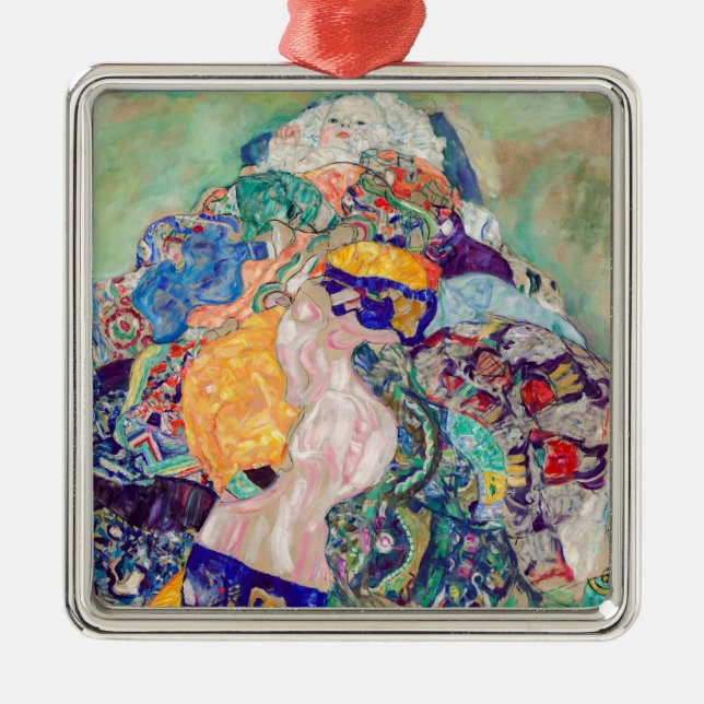 Gustav Klimt - Baby / Cradle Metal Tree Decoration (Front)