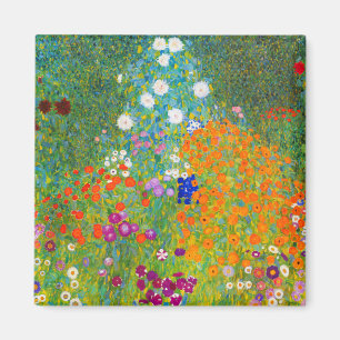 Gustav Klimt Bauerngarten Flower Garden Fine Art Magnet