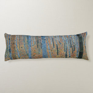 Gustav Klimt Beech Forest Vintage Fine Art Body Cushion