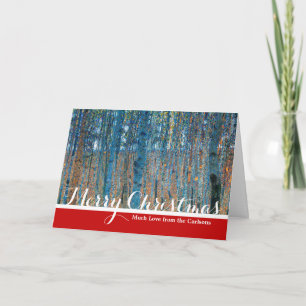 Gustav Klimt Beech Forest Vintage Fine Art Holiday Card