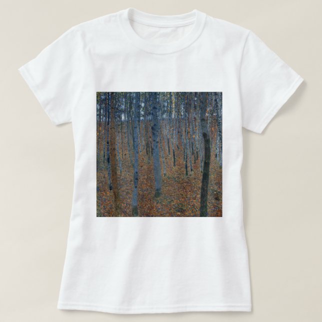 Gustav Klimt Beech Grove GalleryHD Fine Art T-Shirt (Design Front)
