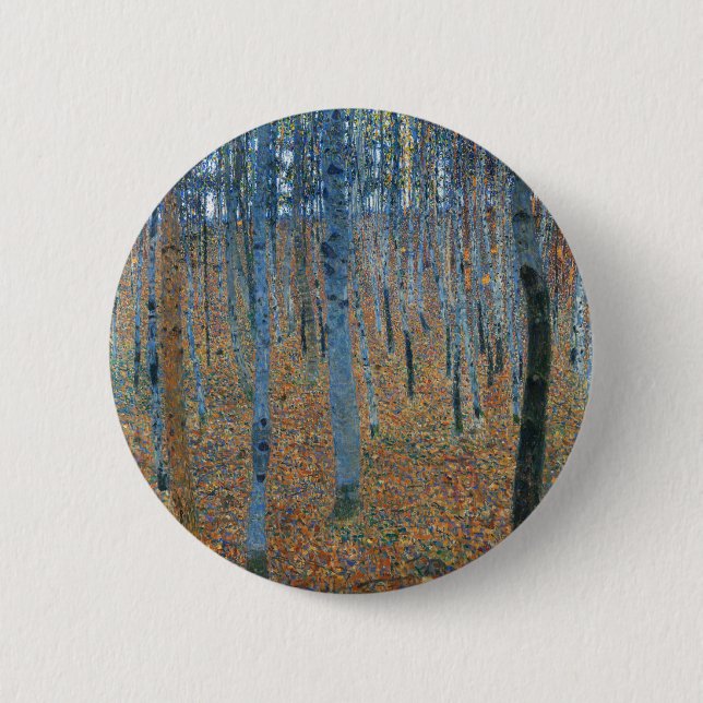 Gustav Klimt Beech Tree Forest Grove 6 Cm Round Badge (Front)