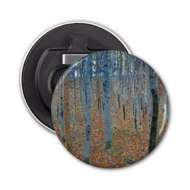 Gustav Klimt Beech Tree Forest Grove Bottle Opener (Front)
