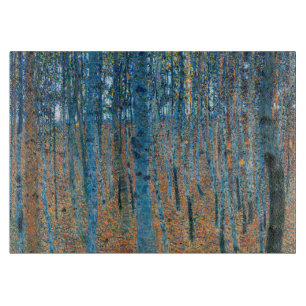 Gustav Klimt Beech Tree Forest Grove Cutting Board