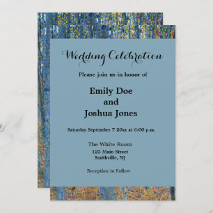 Gustav Klimt Beech Tree Forest Grove Invitation