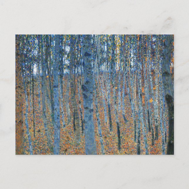 Gustav Klimt Beech Tree Forest Grove Postcard (Front)