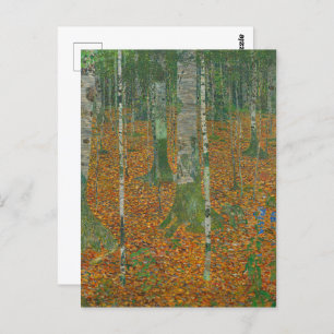Gustav Klimt - Birch Forest Fine Art Postcard