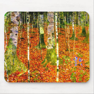 Gustav Klimt Birch Trees Mouse Pad