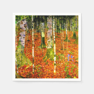 Gustav Klimt Birch Trees Napkin