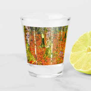 Gustav Klimt Birch Trees Shot Glass