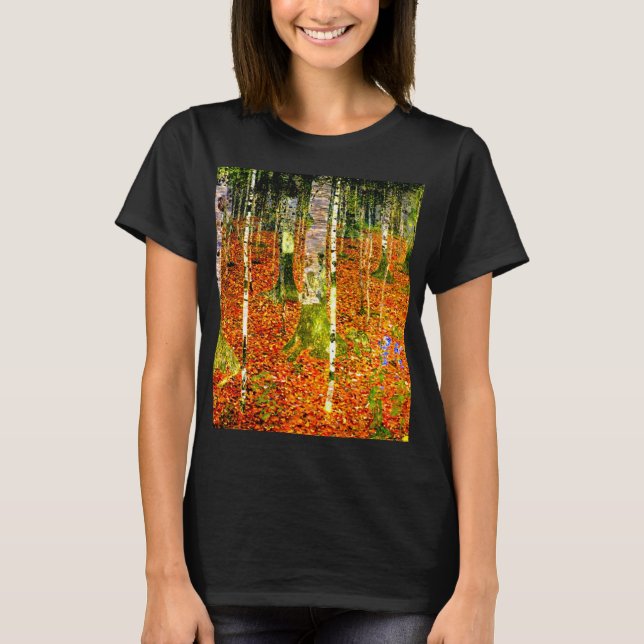 Gustav Klimt Birch Trees T-Shirt (Front)