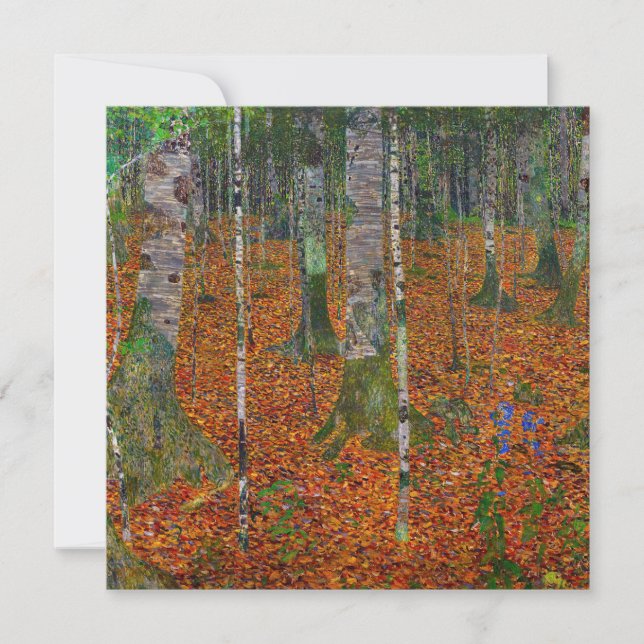 Gustav Klimt - Birch Wood Invitation (Front)