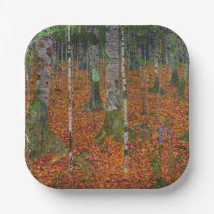 Gustav Klimt - Birch Wood Paper Plate
