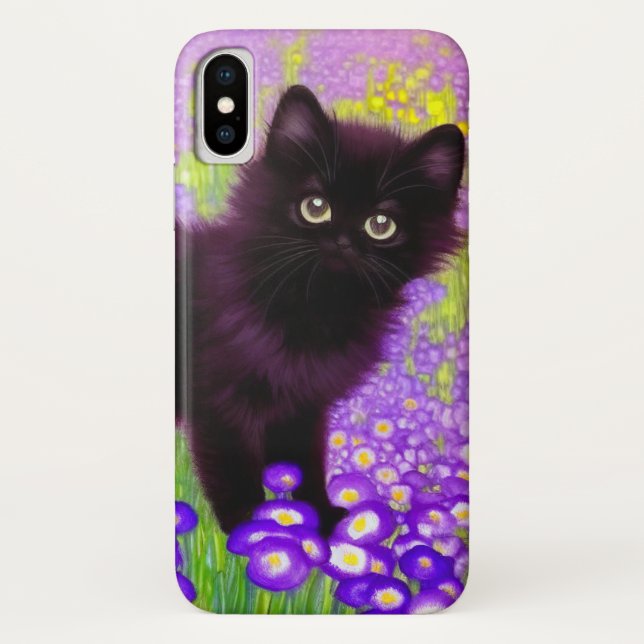 Gustav Klimt Black Kitten Case-Mate iPhone Case (Back)