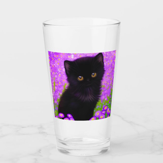 Gustav Klimt Cat Glass (Front)