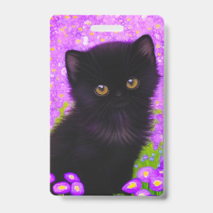 Gustav Klimt Cat ID Badge