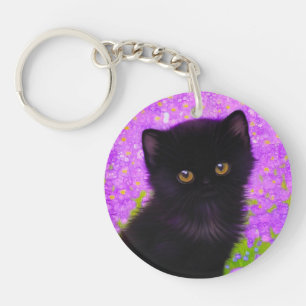 Gustav Klimt Cat Key Ring