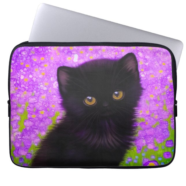Gustav Klimt Cat Laptop Sleeve (Front)