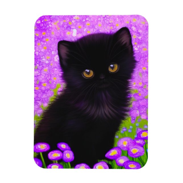 Gustav Klimt Cat Magnet (Vertical)