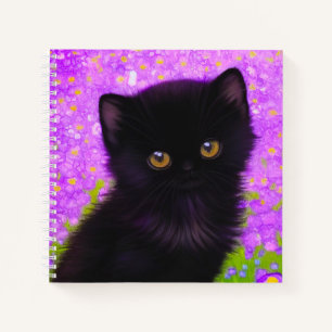 Gustav Klimt Cat Notebook
