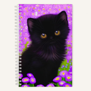 Gustav Klimt Cat Notebook