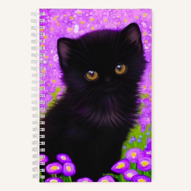 Gustav Klimt Cat Notebook (Front)