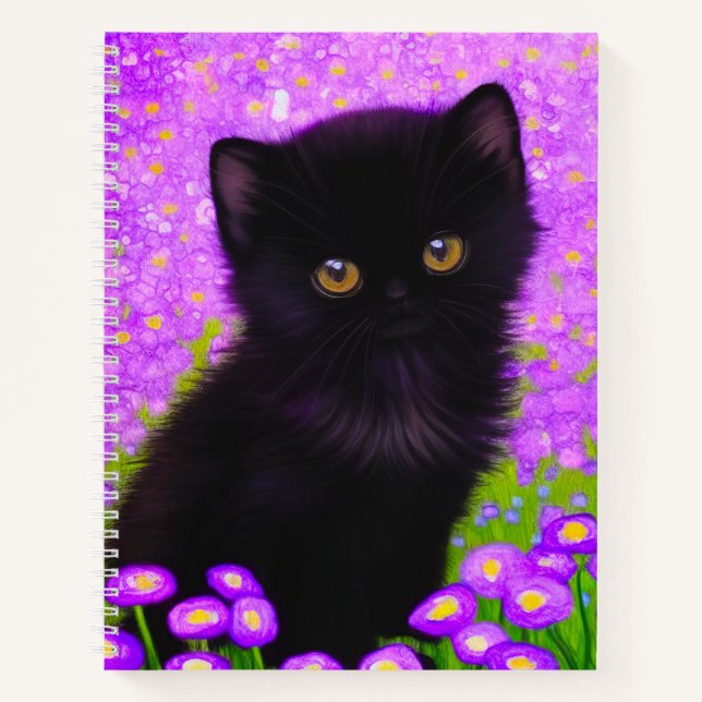 Gustav Klimt Cat Notebook (Front)