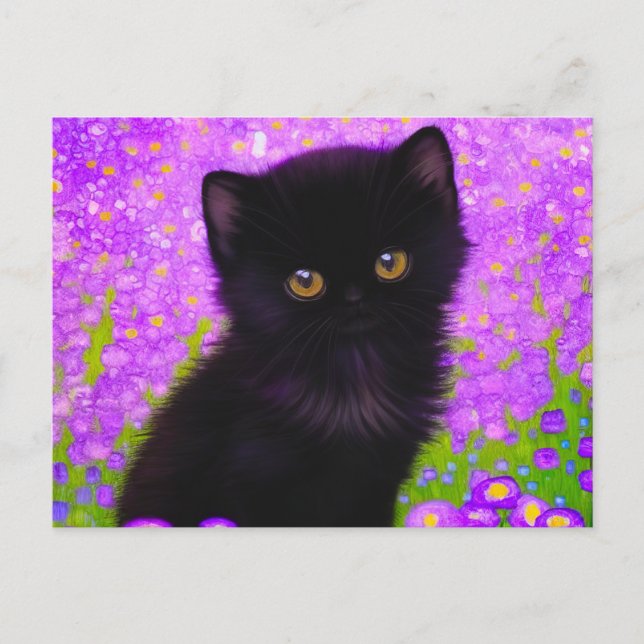 Gustav Klimt Cat Postcard (Front)