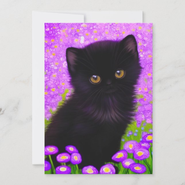 Gustav Klimt Cat Save The Date (Front)
