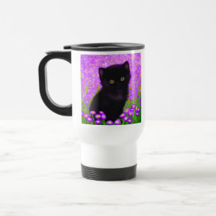 Gustav Klimt Cat Travel Mug