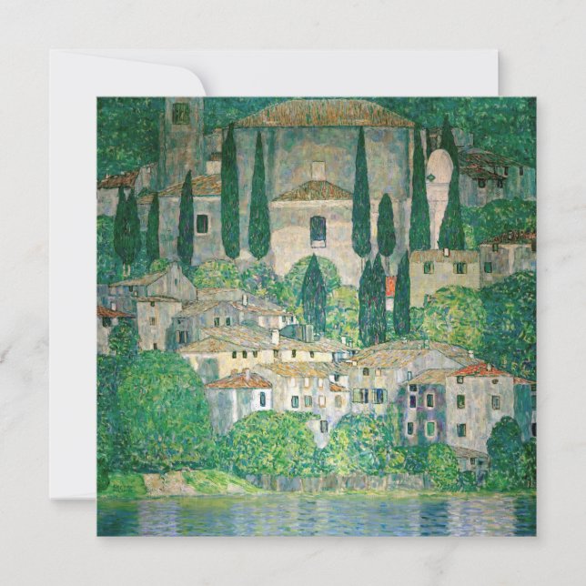 Gustav Klimt - Church in Cassone Invitation (Front)
