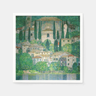 Gustav Klimt - Church in Cassone Napkin