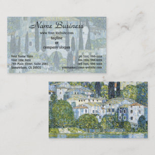 Gustav Klimt Church (Kirche) in Cassone Landscape Business Card