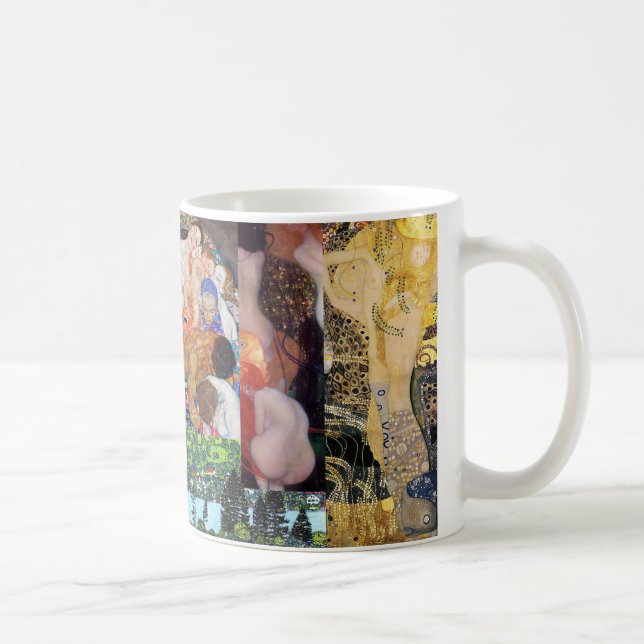 Gustav Klimt , Collage Coffee Mug (Right)