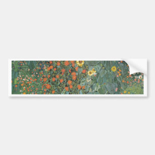 Gustav Klimt - Country Garden Sunflowers Flowers Bumper Sticker
