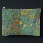 Gustav Klimt - Country Garden with Sunflowers Accessory Pouch<br><div class="desc">Country Garden with Sunflowers / Farm Garden with Sunflowers - Gustav Klimt in 1905-1906</div>