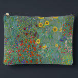 Gustav Klimt - Country Garden with Sunflowers Accessory Pouch<br><div class="desc">Country Garden with Sunflowers / Farm Garden with Sunflowers - Gustav Klimt in 1905-1906</div>