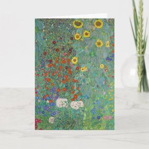 Gustav Klimt - Country Garden with Sunflowers Card