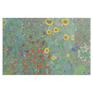 Gustav Klimt - Country Garden with Sunflowers Fabric