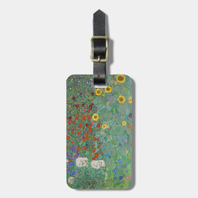 Gustav Klimt - Country Garden with Sunflowers Luggage Tag (Front Vertical)