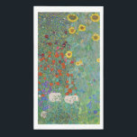 Gustav Klimt - Country Garden with Sunflowers Napkin<br><div class="desc">Country Garden with Sunflowers / Farm Garden with Sunflowers - Gustav Klimt in 1905-1906</div>