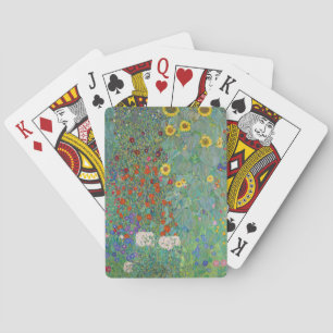 Gustav Klimt - Country Garden with Sunflowers Playing Cards