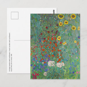 Gustav Klimt - Country Garden with Sunflowers Postcard