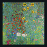 Gustav Klimt - Country Garden with Sunflowers Poster<br><div class="desc">Country Garden with Sunflowers / Farm Garden with Sunflowers - Gustav Klimt in 1905-1906</div>