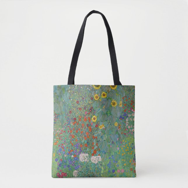 Gustav Klimt - Country Garden with Sunflowers Tote Bag (Front)