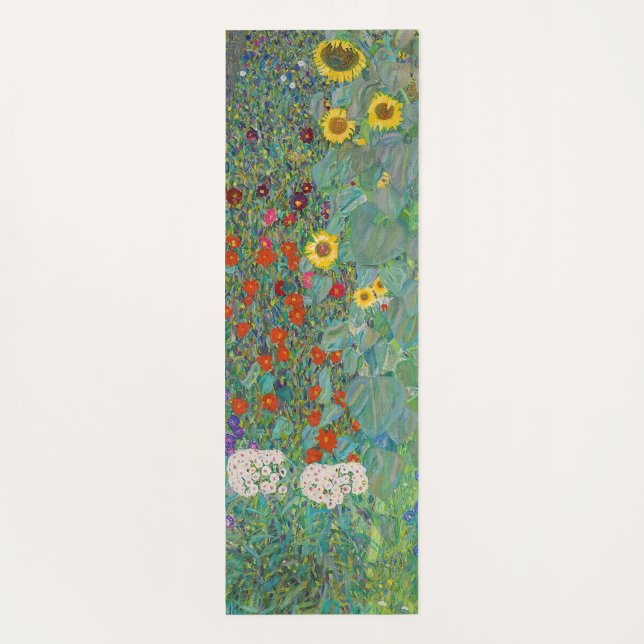 Gustav Klimt - Country Garden with Sunflowers Yoga Mat (Back)