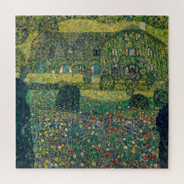 Gustav Klimt - Country House by the Attersee Jigsaw Puzzle (Vertical)