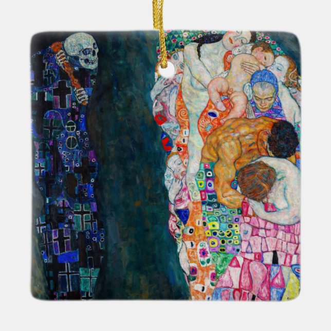 Gustav Klimt - Death and Life Ceramic Ornament (Front)
