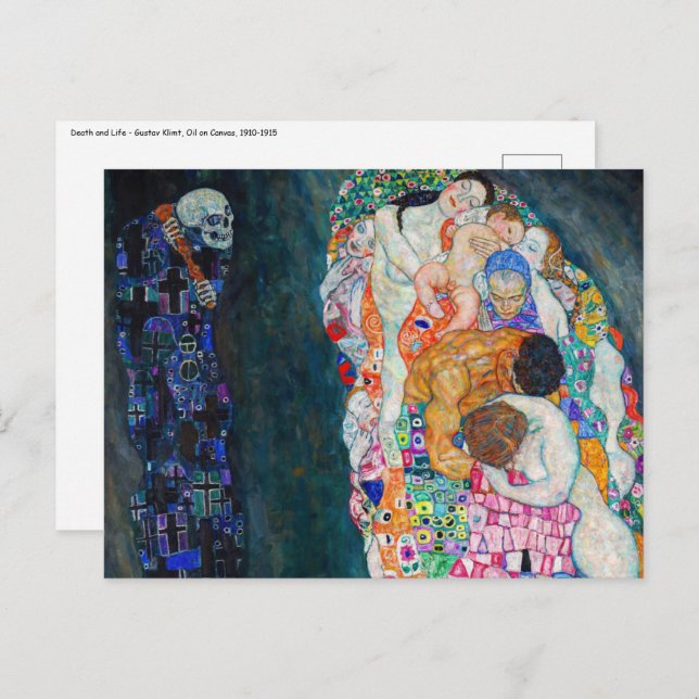 Gustav Klimt - Death and Life Postcard (Front/Back)